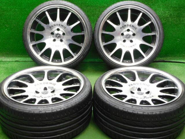 中古 ホイールタイヤ 4本セット 255/30R20 2013年製 9分山程度 中古社外 ファブレス パンデミック LD-13 2P 20x9.5J+21 5H112 中古 ラジアル タイヤ ブリヂストン ポテンザ S001