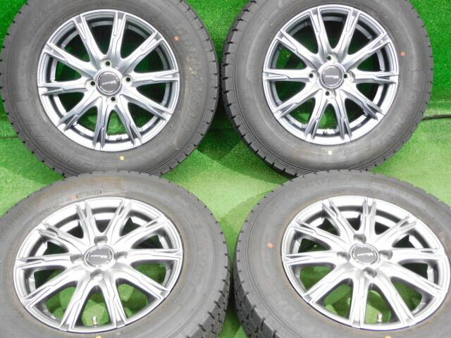 中古 ホイールタイヤ 4本セット 185/70R14 2022年製 9分山程度 未使用社外 トピー アザーネ E10 14x5.5J+42 4H100 中古 スタッドレス タイヤ グットイヤ— アイスナビ7