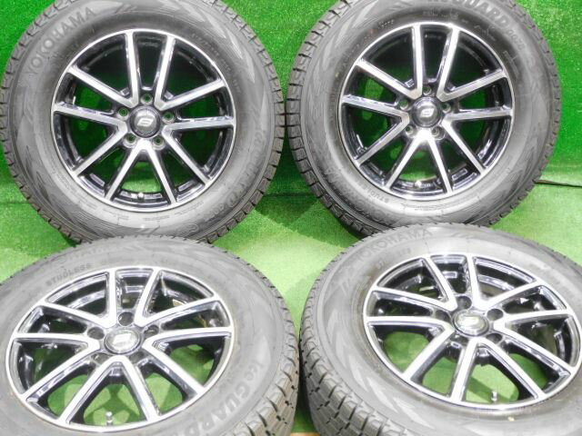 中古 ホイールタイヤ 4本セット 215/70R16 2016年製 8分山程度 中古社外 ストレンジャー 16x7J+38 5H114.3 中古 スタッドレス タイヤ ヨコハマ アイスガード G075