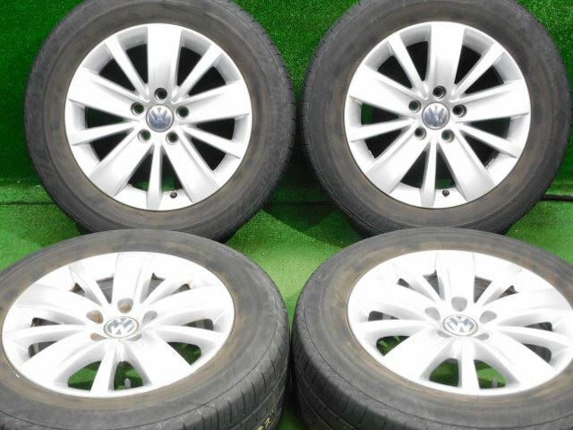 中古 ホイールタイヤ 4本セット 215/60R16 2019年製 6分山程度 中古純正 フォルクスワーゲン シャラン 純正 16x6.5J+33 5H112 中古 ラジアル タイヤ ブリヂストン エコピア NH100RV