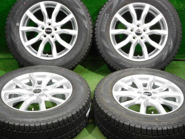 【新品スタッドレス 4本セット】MAK ハイランズ 17インチ 7.0J+45 5H108 4本セット 225/65R17 ピレリ アイスアシンメトリコ ランドローバー イヴォーグ ディスカバリー