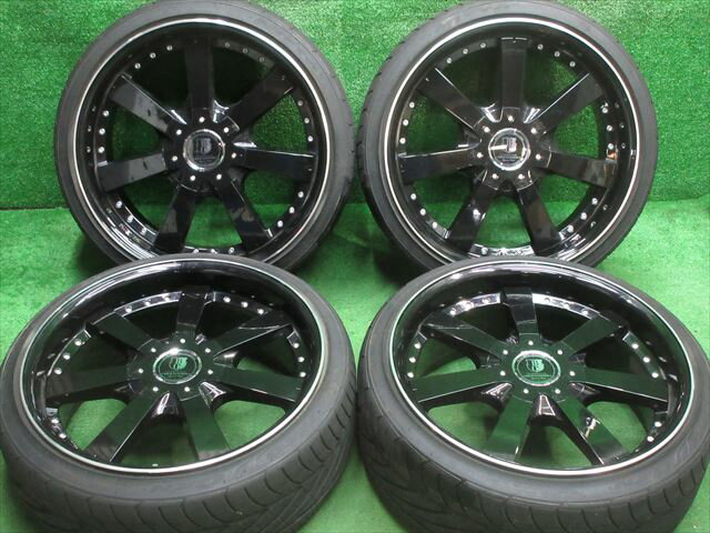 中古 ホイールタイヤ 4本セット 225/35R20 2019年製 6分山程度 中古社外 レガンス バックギャモン 20x8.5J+24 6H139.7 中古 ラジアル タイヤ ニットー NEOテクGEN