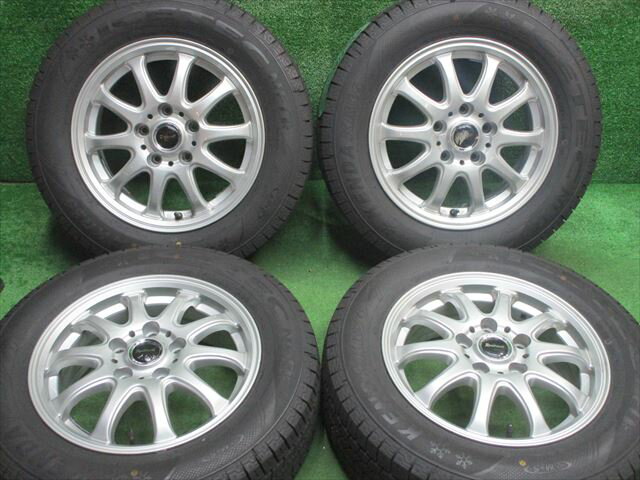 中古 ホイールタイヤ 4本セット 195/65R15 2020年製 9分山程度 中古社外 レンブラント 15x6J+50 5H114.3 中古 スタッドレス タイヤ ケンダ KR36　アイステックネオ