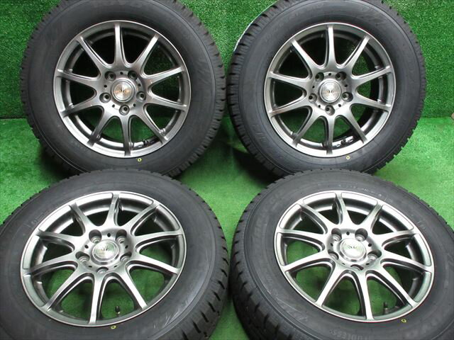 中古 ホイールタイヤ 4本セット 195/65R15 2023年製 中古社外 BADX　ロクサーニスポーツ RS10 15x6J+53 5H114.3 新品 スタッドレス タイヤ TOYO ガリットギズ