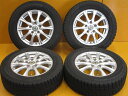 中古ホイールタイヤ 4本セット 195/65R15社外 ウエッズ ジョーカー 15x6J+43 4H114.3 中古 スタッドレス タイヤ トーヨー ガリット GIZ2