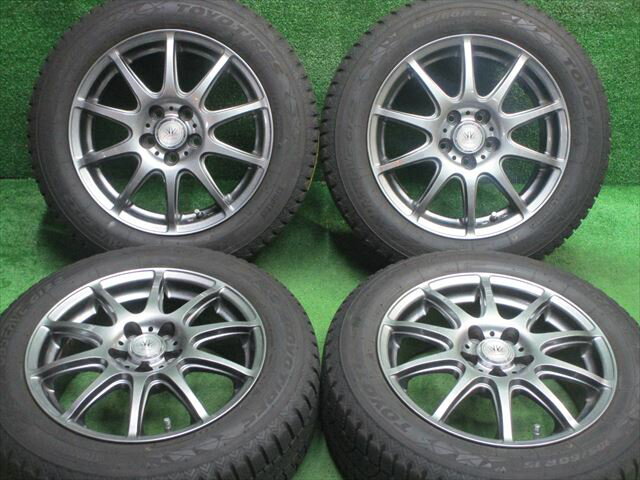 中古 ホイールタイヤ 4本セット 185/60R15 2020年製 8分山程度 中古社外 BADX ロクサーニスポーツ RS-10 15x6J+43 5H100 中古 スタッドレス タイヤ TOYO ギズ2