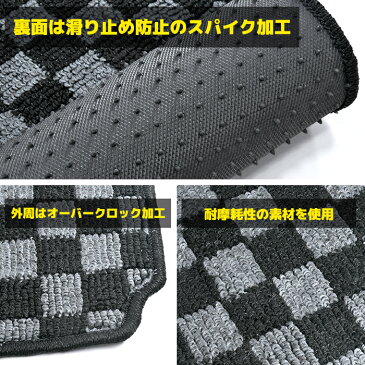 60系 ハリアー ラゲッジ マット チェック柄 黒 × 灰 1P ZSU60 65W ASU60 65W カーマット 内装 インテリア トランク