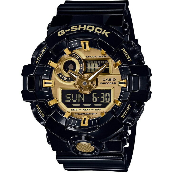 【カシオ】カシオ ジーショック CASIO G-SHOCK デジアナ　腕時計 GA-710GB-1AJF メンズ 樹脂ベルト