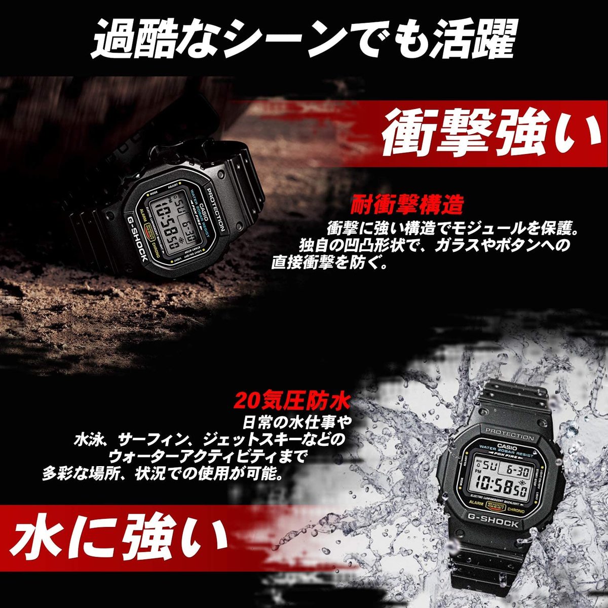 【カシオ】カシオ ジーショック CASIO G-SHOCKGA-110GW-7AJF デジ/アナ・クオーツ腕時計 メンズ 樹脂ベルト