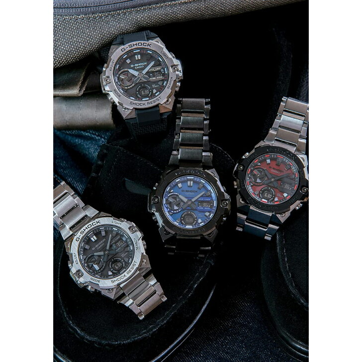 【カシオ】カシオ ジーショック CASIO G-SHOCK G-STEEL スマートフォンリンク カーボンコアガード構造 GST-B400-1AJF メンズ 樹脂ベルト