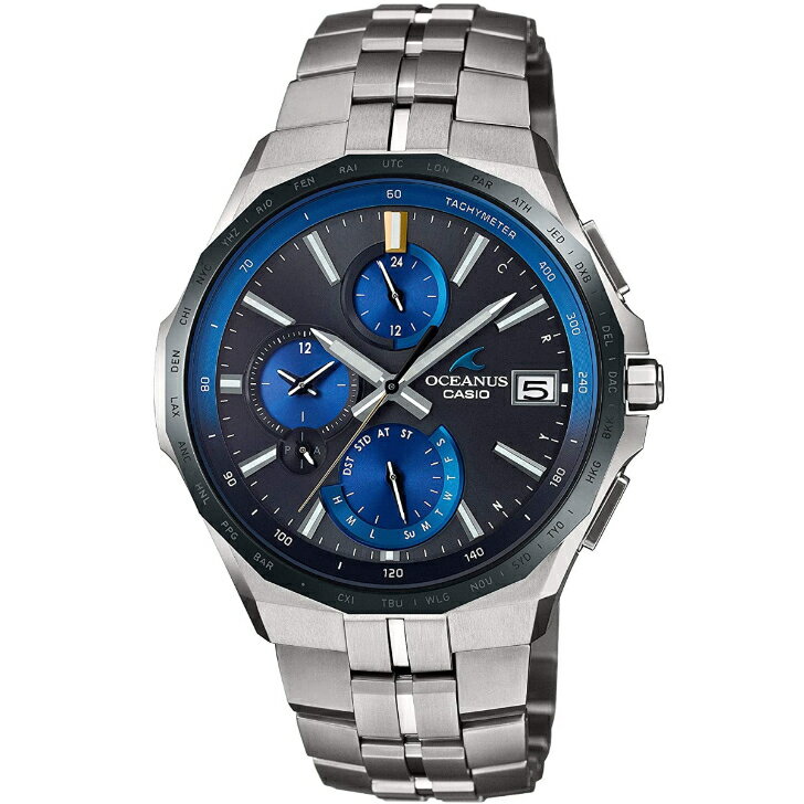 オシアナス 【カシオ】カシオ オシアナス CASIO OCEANUS Manta Bluetooth搭載 OCW-S5000E-1AJF タフ・ソーラー電波時計 メンズ チタンバンド