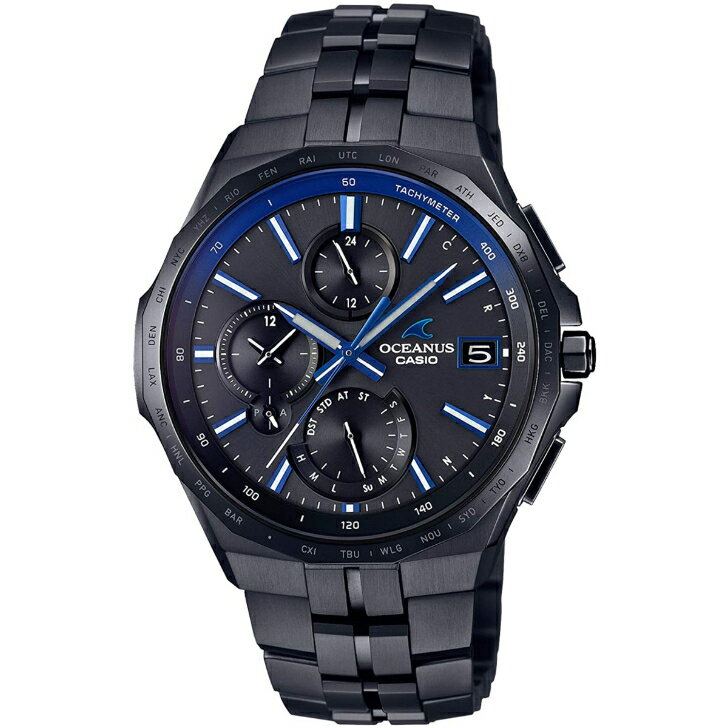 【カシオ】カシオ オシアナス CASIO OCEANUS Manta Bluetooth搭載 OCW-S5000B-1AJF タフ・ソーラー電波時計 メンズ チタンバンド
