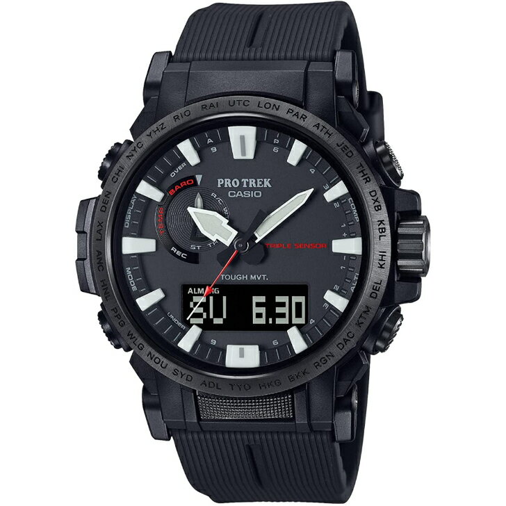 BVLGARI - [カシオ] 腕時計 CASIO PROTREK カシオ プロトレック クライマーライン 電波ソーラー バイオマスプラスチック 採用 PRW-61Y-1BJF メンズ ブラック 樹脂ベルト