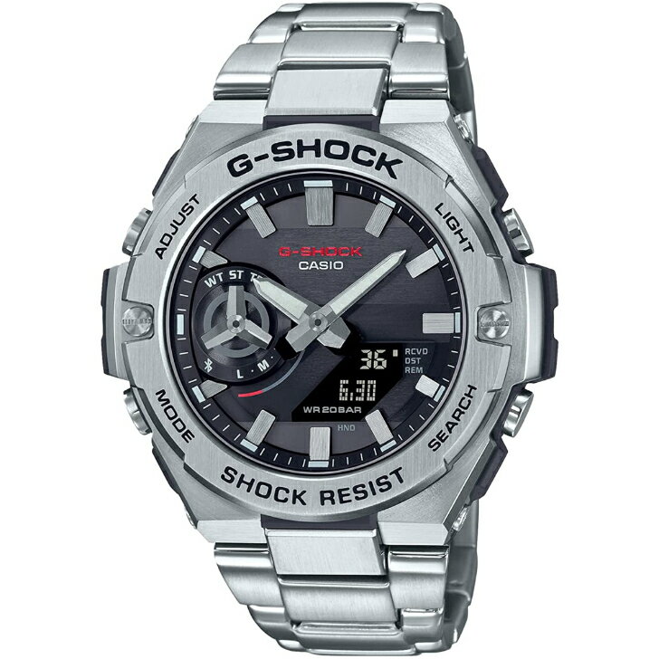 【国内正規品】[カシオ] 腕時計 CASIO G-SHOCK カシオ ジーショック G-STEEL Bluetooth 搭載 GST-B500D-1AJF メンズ シルバー