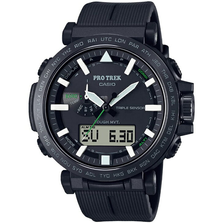 プロトレック 【国内正規品】[カシオ] キャンプ用腕時計 CASIO PROTREK カシオ プロトレック クライマーライン 電波ソーラー バイオマスプラスチック 採用 PRW-6621Y-1JF メンズ ブラック