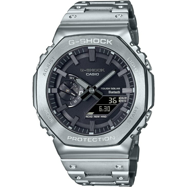【国内正規品】[カシオ] 腕時計 CASIO G-SHOCK カシオ ジーショック Bluetooth 搭載 フルメタル ソーラー GM-B2100D-1AJF メンズ シルバー