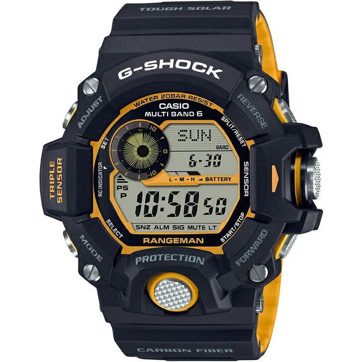  腕時計CASIO G-SHOCK RANGEMAN 電波ソーラー GW-9400YJ-1JF メンズ ブラック×イエロー