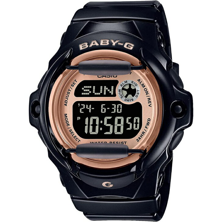 【国内正規品】[カシオ] 腕時計 CASIO Baby-G カシオ ベビージー スーパーイルミネータータイプ(高輝度なLEDライト) BG-169UG-1JF レディース ブラック×ピンクゴールド