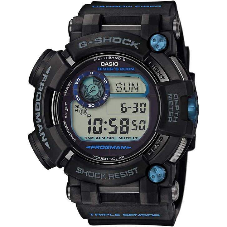 【国内正規品】 カシオ メンズ 腕時計 CASIO G-SHOCK カシオ ジーショック ダイバーズウォッチ FROGMAN 電波ソーラー GWF-D1000B-1JF ブラック