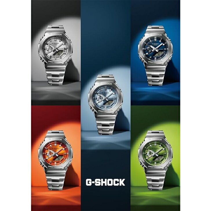 【国内正規品】CASIO G-SHOCK カシオ ジーショック腕時計 メタルベゼル・バンドモデル GM-2110D-3AJF メンズ シルバー