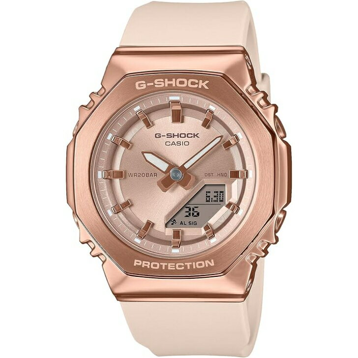 Rakuten - 【国内正規品】CASIO G-SHOCK カシオ ジーショック ミッドサイズモデル メタルカバード バイオマスプラスチック採用 GM-S2110PG-4AJF レディース