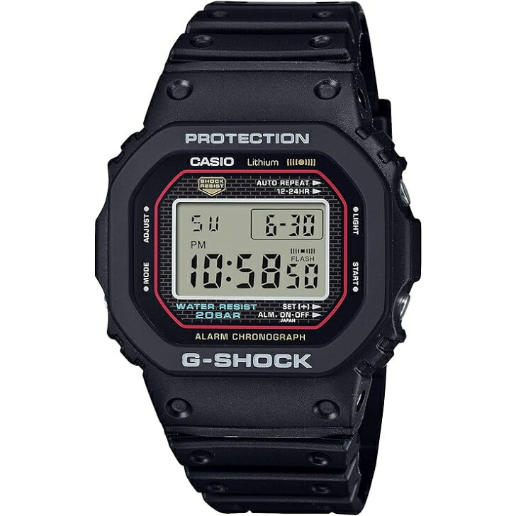 乐天商城 - 【国内正規品】CASIO G-SHOCK カシオ ジーショック 初代G-SHOCK復刻モデル バイオマスプラスチック採用 DW-5000R-1AJF メンズ ブラック