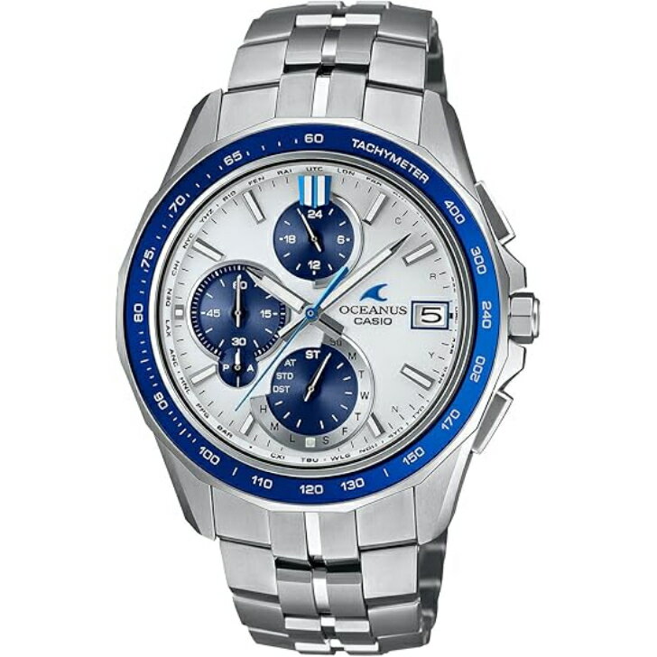【国内正規品】CASIO OCEANUS カシオ オシアナス 腕時計 日本製 Manta Bluetooth搭載 電波ソーラー サファイアガラス OCW-S7000D-7AJF メンズ シルバー