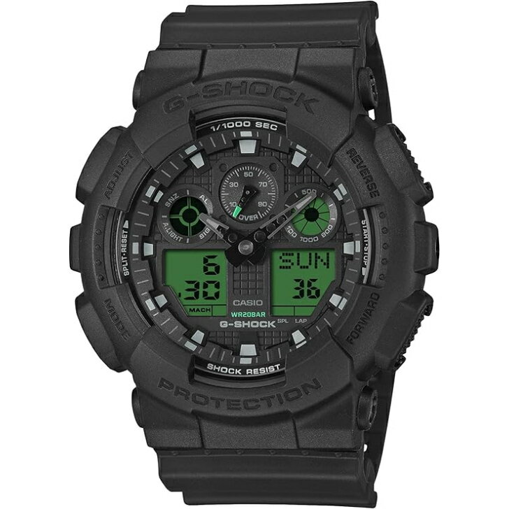 乐天商城 - 【国内正規品】CASIO G-SHOCK カシオ ジーショック GA-100BEG-1AJF メンズ ブラック