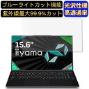 【ポイント2倍】iiyama SENSE-15FH120-i7-UXZX 15.6インチ 16:9 対応 9H高硬度 ブルーライトカットフィルム 超透明 光沢 ノートパソコン液晶保護フィルム 指紋防止 気泡防止 抗菌 画面保護 PC保護シート