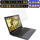 【ポイント2倍】FRONTIER FRNL710 15.6インチ 16:9 対応 ブルーライトカットフィルム 超透明 光沢 ノートパソコン液晶保護フィルム 指紋防止 気泡防止 抗菌 画面保護 PC保護シート(2)