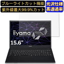 【ポイント2倍】iiyama LEVEL-15FH121-i5-UXRX 15.6インチ 16:9 対応 [9H高硬度] ブルーライトカットフィルム　超透明　光沢　ノートパソコン液晶保護フィルム 指紋防止 気泡防止 抗菌 画面保護 PC保護シート