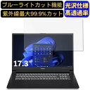 【ポイント2倍】iiyama LEVEL-17FX162-i7-RASX 17.3インチ 16:9 対応 9H高硬度 ブルーライトカットフィルム 超透明 光沢 ノートパソコン液晶保護フィルム 指紋防止 気泡防止 抗菌 画面保護 PC保護シート