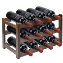 ワインラック 12本 竹製 収納棚 3段 43x23.5x27cm 積み重ね式 ワインホルダー ストレージラック 酒棚 ディスプレイ ワインスタンド シャンパン...