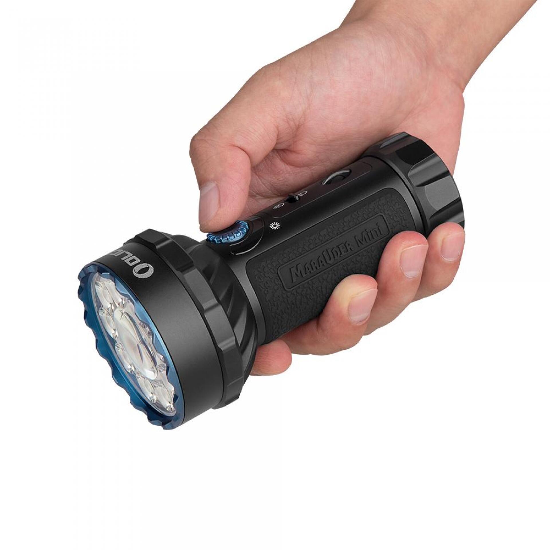 OLIGHT(オーライト) Marauder MINI 懐中電灯 ledフラッシュライト 強力 最強 ハンディライト 7000ルーメン 射程600M 43.5Hランタイム アルミニウム合金材料 充電式 軽量 防災 停電対策 登山 捜索救助 ワークライト 高輝度 IPX8防水 5年製品保証 2