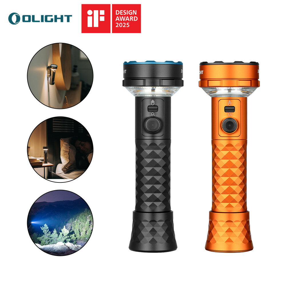 OLIGHT(オーライト) Prowess 多機能懐中電灯 高輝度 5000ルーメン 245メートル 磁気充電 Type-C充電 LEDライト 調光可能 暖白 クール白 高耐久 耐衝撃 IPX7防水 長時間連続使用 車載 壁掛け 緊急用 防災 アウトドア用