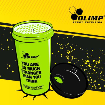 OLIMP SHAKER Neon Yellow 700ml ヨ−ロッパ生まれスタイリッシュおしゃれプロテインシェイカー ダマ防止用インサイドメッシュ付き 液漏れ防ぐスクリューキャップ 50mlごとの目盛り シ−スル−プラスチックで中身が見える BPAフリ− DEHPフリ−