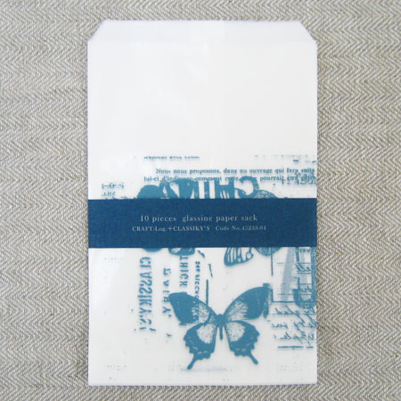 倉敷意匠計画室 グラシン平袋 10枚セット(蝶)【ラッピング袋 ギフト袋 紙袋 ギフトバッグ おしゃれ 可愛い 小分け袋 ラッピング用品 ペーパーバッグ おすそ...