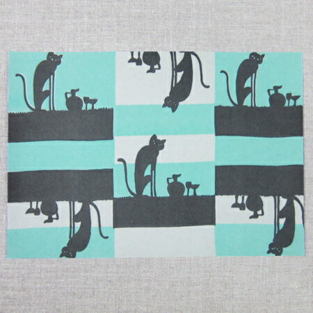 夜長堂 レトロペーパー 夜猫【猫グッズ 柄 雑貨 プレゼント おしゃれ 日用品 ねこグッズ 猫雑貨 かわいい 可愛い】【昭和レトロ 文具 文房具】【モチーフ】【...