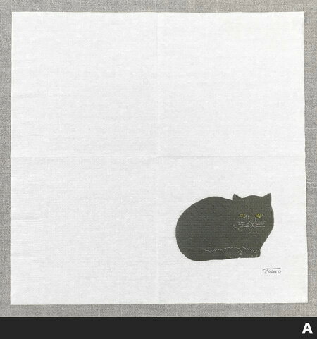 倉敷意匠計画室 トモタケ 紙ナプキン 50枚セット【tomotake ペーパーナプキン おしゃれ かわいい 猫雑貨 ネコ雑貨 ねこグッズ 可愛い 動物 黒猫グッズ 柄 プレゼント 日用品 モチーフ ギフト】【猫の小物】【猫好き】【 雑貨 グッズ】の商品画像 2