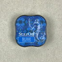 StazOn midi ステイズオン・ミディ ブルーハワイ【スタンプ台 インクパッド スタンプパッド 青 お名前スタンプ ツキネコ メール便可 カラー おしゃれ 可愛い】