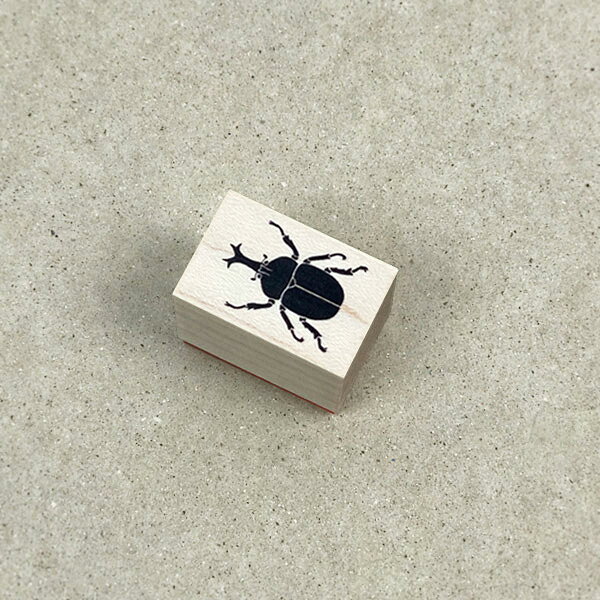 【対象商品3点以上でメール便送料無料】　アニマルスタンプ カブトムシ【かぶとむし 虫 動物スタンプ 動物はんこ かわいい動物 雑貨 グッズ メッセージカード リアル デザイン イラスト おしゃれ 可愛い はんこ スケジュール帳 手帳 判子 ゴム印 伝言メモ】の商品画像 2