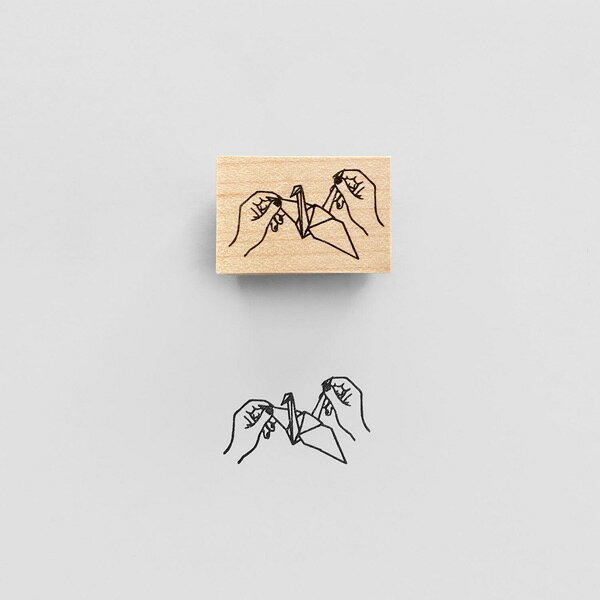 Rakuten - KNOOPWORKS（クノープワークス）〈ORIGAMI CRANE〉スタンプ 折り鶴【はんこ ハンコ おしゃれ かわいい 可愛い 日記 手帳 スケジュール帳 判子 ゴム印】