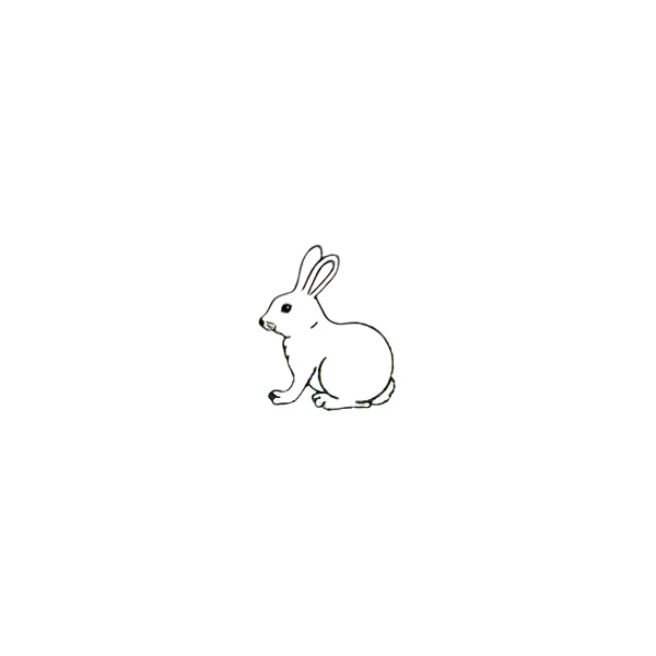 Rakuten - 【対象商品3点以上でメール便送料無料】　アニマルスタンプ ウサギ A【うさぎ 動物スタンプ 動物はんこ かわいい動物 雑貨 グッズ メッセージカード リアル デザイン イラスト おしゃれ 可愛い はんこ スケジュール帳 手帳 判子 ゴム印 伝言メモ】【干支】