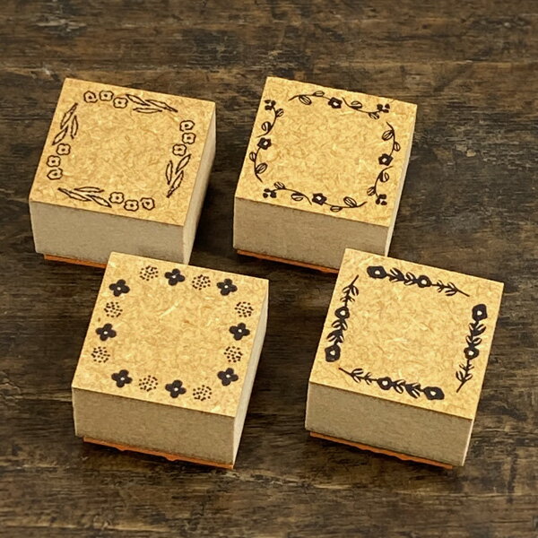 Rakuten - 星燈社 フレームスタンプ 【はんこ ハンコ おしゃれ かわいい 大人可愛い 判子 ゴム印 デザイン 花柄 植物】