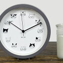 松尾ミユキ 2way clock Cats L【置き時計 置時計 アナログ 壁掛け時計 掛時計 猫グッズ 猫柄 猫雑貨 猫モチーフ おしゃれ かわいい 可愛い ...