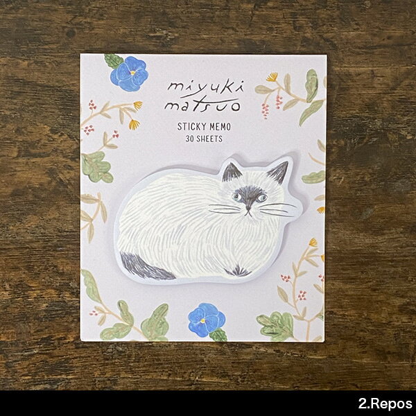松尾ミユキ ダイカットふせん【猫グッズ 猫雑貨 付箋紙 フセン 付せん 猫 グッズ 柄 雑貨 プレゼント 女性 おしゃれ 日用品 ねこ かわいい 可愛い モチーフ ギフト 松尾みゆき 猫の小物 猫好き ネコ】の商品画像 3