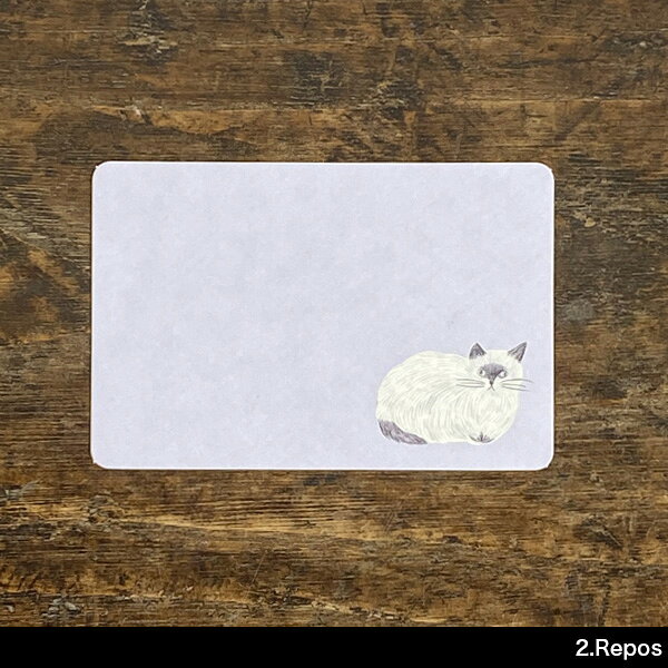 松尾ミユキ ミニカードセット【猫グッズ 雑貨 プレゼント 女性 ねこ かわいい 可愛い おしゃれ ミニ 封筒付き ステーショナリー 猫の小物 猫好き 猫雑貨 松尾みゆき ネコ】の商品画像 3