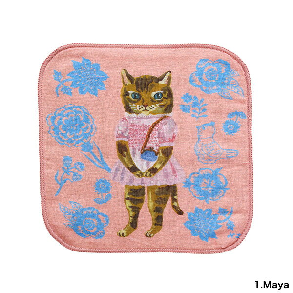ナタリーレテ ガーゼハンドタオル【猫グッズ 猫雑貨 ネコ雑貨 コアラ グッズ ねこ ネコ タオルハンカチ レディース ギフト グッズ 雑貨 プレゼント おしゃれ 日用品 かわいい 可愛い キジトラ 猫の小物 猫好き】の商品画像 2
