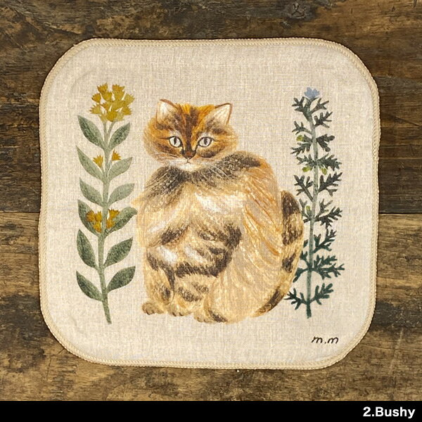 松尾ミユキ ガーゼハンドタオル E【猫グッズ 猫雑貨 ネコ雑貨 プレゼント 女性 タオルハンカチ レディース ギフト グッズ 柄 雑貨 おしゃれ 日用品 ねこ かわいい 可愛い モチーフ 猫の小物 猫好き 退職 引っ越し 松尾みゆき】の商品画像 3