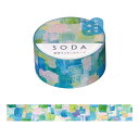HITOTOKI SODA(ソーダ) 透明マスキングテープ(ラメ)20mm タペストリー【可愛い おしゃれ かわいい マステ デザイン ポイント消化 手帳 日記 ヒトトキ キングジム king jim 文房具 文具 壁 アルバム】